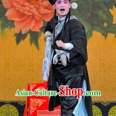 Sui Chao Luan Chinese Sichuan Opera Wusheng Apparels Costumes and Headpieces Peking Opera Highlights Martial Male Garment Swordsman Wu Bao Clothing