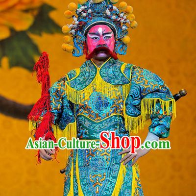 Sui Chao Luan Chinese Sichuan Opera Martial Male Apparels Costumes and Headpieces Peking Opera Highlights Garment General Ma Shumou Armor Clothing