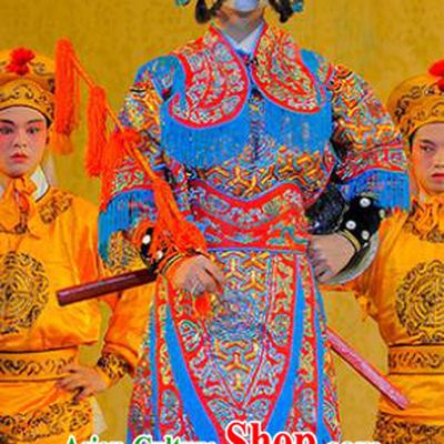 Sui Chao Luan Chinese Sichuan Opera Soldier Apparels Costumes and Headpieces Peking Opera Highlights Martial Man Garment General Shang Situ Clothing