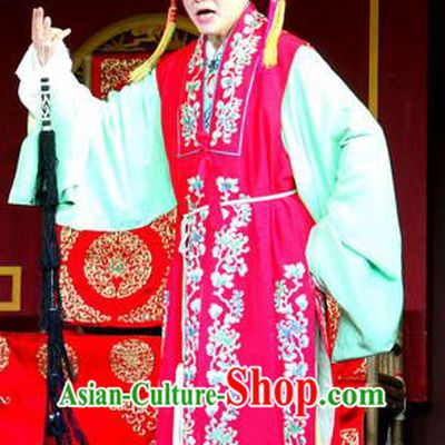 Chu Bei Sai Chinese Sichuan Opera Young Male Wang Long Apparels Costumes and Headpieces Peking Opera Highlights Garment Scholar Clothing