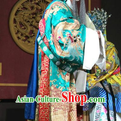 Er Jin Gong Chinese Sichuan Opera Elderly Male Apparels Costumes and Headpieces Peking Opera Highlights Official Garment Duke Xu Yanzhao Clothing