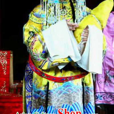 Chinese Sichuan Opera Highlights Queen Li Garment Costumes and Headdress Er Jin Gong Traditional Peking Opera Hua Tan Dress Empress Apparels