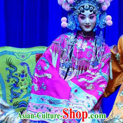 Chinese Sichuan Opera Highlights Hua Tan Garment Costumes and Headdress Bei Mang Mountain Traditional Peking Opera Actress Dress Imperial Consort Wei Apparels