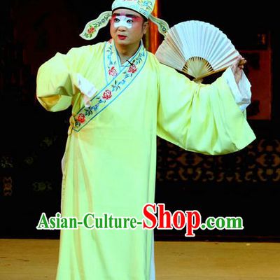 En Chou Ji Chinese Sichuan Opera Young Man Deng Bingru Apparels Costumes and Headpieces Peking Opera Highlights Xiaosheng Garment Childe Clothing