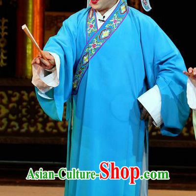 En Chou Ji Chinese Sichuan Opera Scholar Shi Zizhang Apparels Costumes and Headpieces Peking Opera Highlights Xiaosheng Garment Young Male Clothing