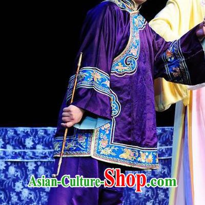Chinese Sichuan Opera Highlights Elderly Female Garment Costumes and Headdress Wu Song Traditional Peking Opera Woman Matchmaker Dress Apparels