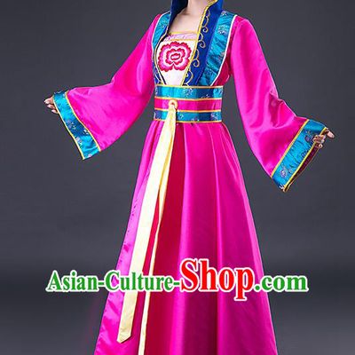 Chinese Ming Dynasty Maid Lady Rosy Hanfu Dress Traditional Apparels Ancient Drama Servant Girl Historical Costumes for Women