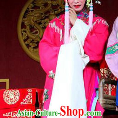 Chinese Sichuan Opera Highlights Diva Liu Huiniang Garment Costumes and Headdress Dong Fang Traditional Peking Opera Hua Tan Rosy Dress Actress Apparels