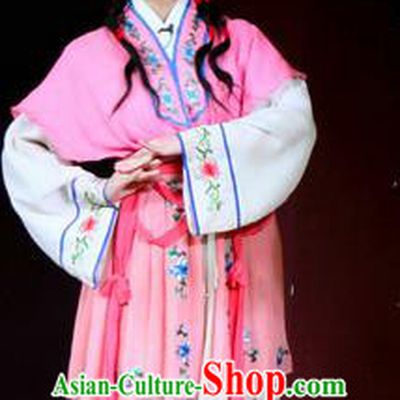 Chinese Sichuan Opera Highlights Maid Lady Garment Costumes and Headdress Dong Fang Traditional Peking Opera Xiaodan Dress Servant Girl Bi Lian Apparels