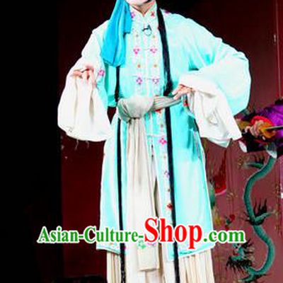 Chinese Sichuan Highlights Opera Diva Xi Yuchan Garment Costumes and Headdress Jin Dian Jing Song Traditional Peking Opera Hua Tan Dress Actress Blue Apparels