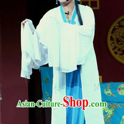 Chinese Sichuan Opera Highlights Fairy Garment Costumes and Headdress Hu Xian Hen Traditional Peking Opera Diva Dress Distress Maiden Hu Lianniang Apparels
