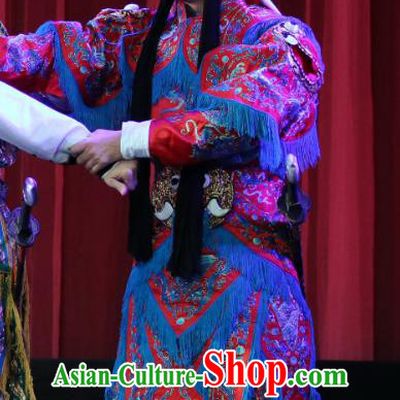 Bai Mian Hu Xiao Fang Chinese Sichuan Opera Soldier Apparels Costumes and Headpieces Peking Opera Highlights Wusheng Garment Martial Male Clothing