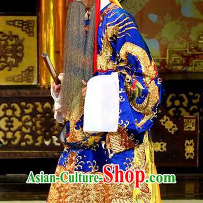 Bai Shou Tu Chinese Sichuan Opera Official Cheng Yaojin Apparels Costumes and Headpieces Peking Opera Highlights Elderly Male Garment Duke Clothing