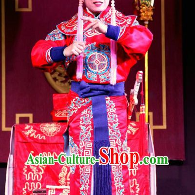 Pan Diao Chinese Sichuan Opera Martial Male Apparels Costumes and Headpieces Peking Opera Highlights Wusheng Garment Lv Bu Clothing