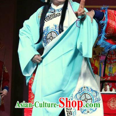 Zhan Ying Long Chinese Sichuan Opera Swordsman Apparels Costumes and Headpieces Peking Opera Highlights Martial Male Garment Wusheng Xue Yinglong Clothing