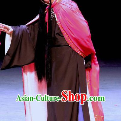 Gui Men Chinese Sichuan Opera Old Man Apparels Costumes and Headpieces Peking Opera Highlights Laosheng Garment Scholar Fan Ju Clothing