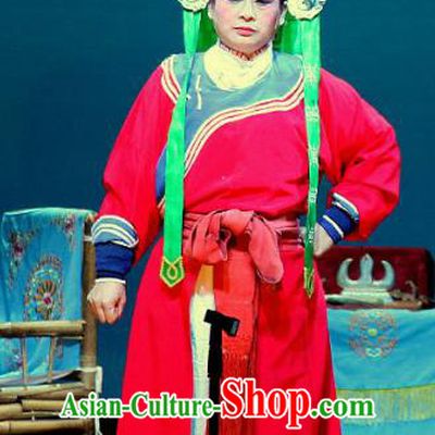 Xian He Ridge Chinese Sichuan Opera Soldier Apparels Costumes and Headpieces Peking Opera Highlights Garment Wusheng Clothing