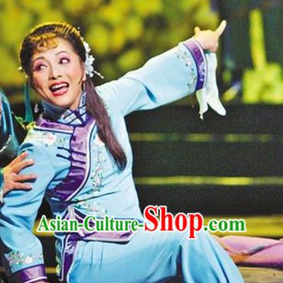 Chinese Sichuan Highlights Opera Village Girl Garment Costumes and Headdress Jin Zi Traditional Peking Opera Young Woman Dress Diva Jin Zi Apparels