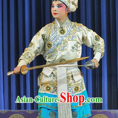 Hu Jia Zhuang Chinese Sichuan Opera Swordsman Wang Ying Apparels Costumes and Headpieces Peking Opera Highlights Martial Male Garment Hero Clothing