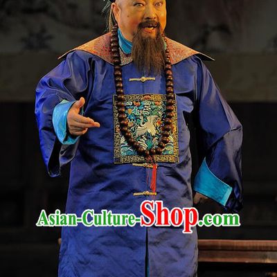 Gua Yin Zhi Xian Chinese Sichuan Opera Magistrate Lei Mengchu Apparels Costumes and Headpieces Peking Opera Highlights Official Garment Laosheng Clothing