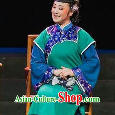 Chinese Sichuan Highlights Opera Dame Guo Xiuyun Garment Costumes and Headdress Gua Yin Zhi Xian Traditional Peking Opera Elderly Female Dress Dame Apparels