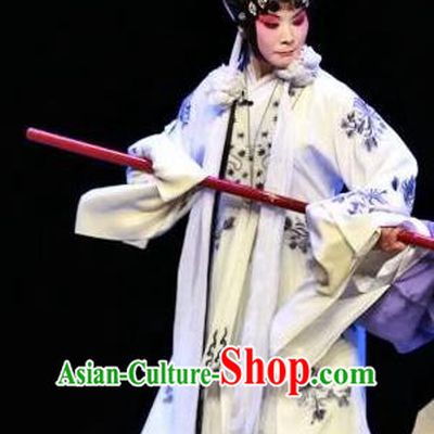 Chinese Sichuan Highlights Opera Distress Maiden Garment Costumes and Headdress Mei Nv Traditional Peking Opera Actress Mei Qiuyun Dress Tsing Yi Apparels