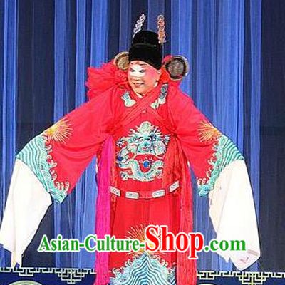 Hua Wenfang Qiang Qin Chinese Sichuan Opera Bully Apparels Costumes and Headpieces Peking Opera Highlights Clown Garment Childe Clothing