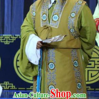 Hua Wenfang Qiang Qin Chinese Sichuan Opera Adviser Apparels Costumes and Headpieces Peking Opera Highlights Clown Garment Clothing