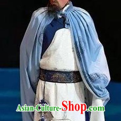 Cang Sheng Zai Shang Chinese Sichuan Opera Old Man Apparels Costumes and Headpieces Peking Opera Highlights Garment Official Zhang Penghe Clothing