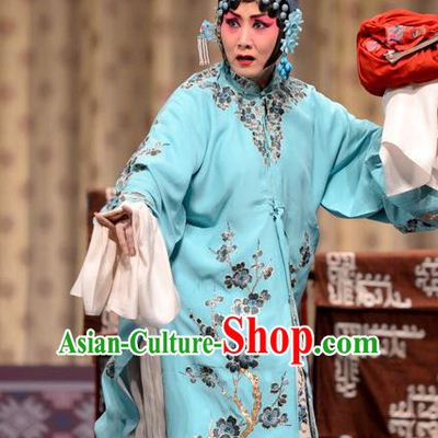 Chinese Hebei Clapper Opera Diva Liang Luanying Garment Costumes and Headdress He Feng Qun Traditional Bangzi Opera Young Female Dress Actress Apparels