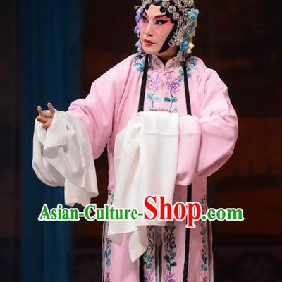 Chinese Hebei Clapper Opera Diva Jiang Qiulian Garment Costumes and Headdress Chun Qiu Pei Traditional Bangzi Opera Actress Dress Hua Tan Apparels