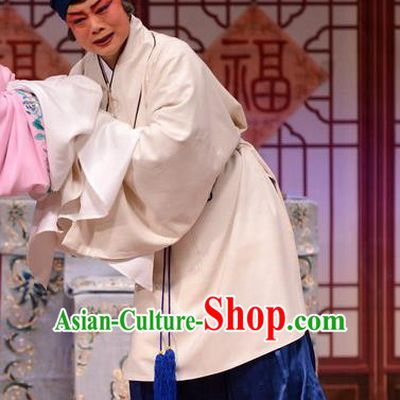 Chinese Hebei Clapper Opera Female Servant Garment Costumes and Headdress Chun Qiu Pei Traditional Bangzi Opera Thelastria Dress Dame Apparels