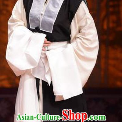 Chinese Hebei Clapper Opera Elderly Female Servant Garment Costumes and Headdress Chun Qiu Pei Traditional Bangzi Opera Dame Dress Laodan Apparels