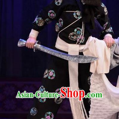 Chun Qiu Pei Chinese Bangzi Opera Martial Male Apparels Costumes and Headpieces Traditional Hebei Clapper Opera Bully Garment Robber Hou Shangguan Clothing