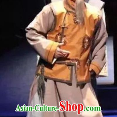 Cao Xie Xian Ling Chinese Sichuan Opera Old Man Apparels Costumes and Headpieces Peking Opera Highlights Garment Adviser Clothing