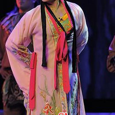 Chinese Sichuan Highlights Opera Young Female Garment Costumes and Headdress The Mountain of Fire Traditional Peking Opera Princess Tie Shan Dress Hua Tan Apparels
