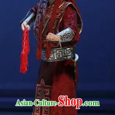 Luo Xiahong Chinese Sichuan Opera Swordsman Apparels Costumes and Headpieces Peking Opera Highlights Wusheng Garment Soldier Armor Clothing
