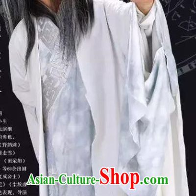 Luo Xiahong Chinese Sichuan Opera Elderly Scholar Apparels Costumes and Headpieces Peking Opera Highlights Astronomer Garment Laosheng Clothing