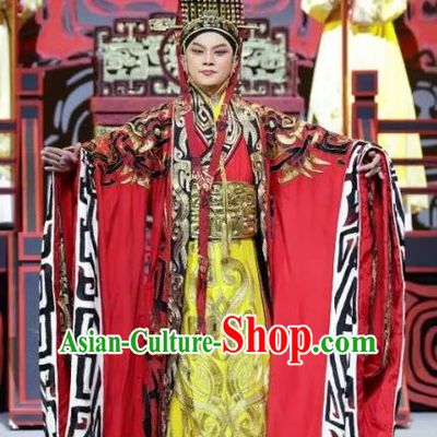Luo Xiahong Chinese Sichuan Opera Young Male Apparels Costumes and Headpieces Peking Opera Highlights Xiaosheng Garment Emperor Han Wu Clothing