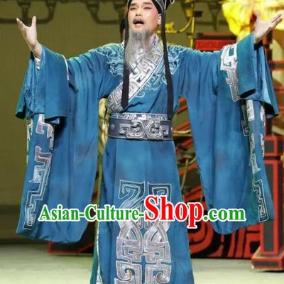 Luo Xiahong Chinese Sichuan Opera Historian Sima Qian Apparels Costumes and Headpieces Peking Opera Highlights Laosheng Garment Scholar Clothing