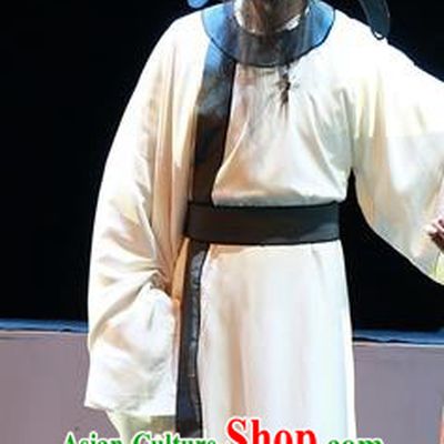 Shi Jiu Taibai Chinese Sichuan Opera Literatus Apparels Costumes and Headpieces Peking Opera Highlights Poet Li Bai Garment Laosheng Scholar Clothing