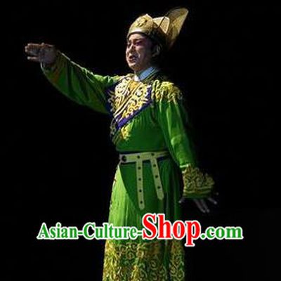 Shi Jiu Taibai Chinese Sichuan Opera Palace Servant Apparels Costumes and Headpieces Peking Opera Highlights Eunuch Garment Clothing