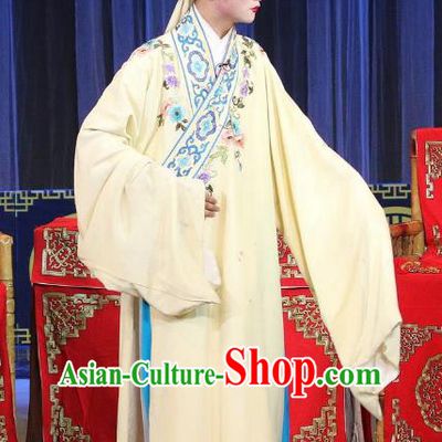 Chong Tai Bie Chinese Sichuan Opera Niche Chen Chunsheng Apparels Costumes and Headpieces Peking Opera Highlights Scholar Garment Young Male Clothing