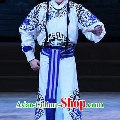 Xue Gang Fan Tang Chinese Bangzi Opera Young Boy Apparels Costumes and Headpieces Traditional Hebei Clapper Opera Martial Male Garment Xue Jiao Clothing