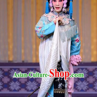 Chinese Hebei Clapper Opera Fisher Maiden Garment Costumes and Headdress The Butterfly Chalice Traditional Bangzi Opera Village Girl Dress Diva Hu Fenglian Apparels