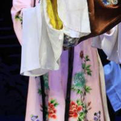 Chinese Hebei Clapper Opera Hua Tan Garment Costumes and Headdress Kou Zhun Traditional Bangzi Opera Young Female Pink Dress Actress Apparels