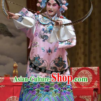 Xiao Yan Chinese Bangzi Opera Young Male Lv Bu Apparels Costumes and Headpieces Traditional Hebei Clapper Opera Official Garment Swordsman Clothing