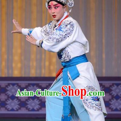 The Butterfly Chalice Chinese Bangzi Opera Young Male Apparels Costumes and Headpieces Traditional Hebei Clapper Opera Childe Garment Swordsman Tian Yuchuan Clothing