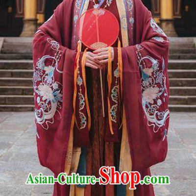 Chinese Ancient Court Princess Embroidered Hanfu Dress Apparels Traditional Jin Dynasty Noble Infanta Historical Costumes Complete Set