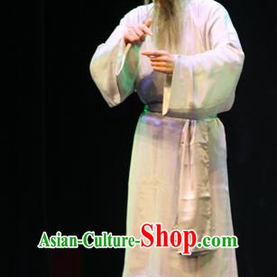 Yu Chenglong Chinese Bangzi Opera Civilian Apparels Costumes and Headpieces Traditional Shanxi Clapper Opera Farmer Garment Clothing